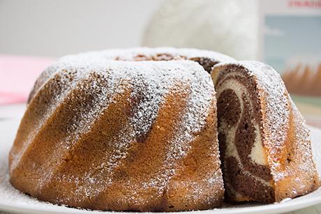 Marmorkuchen mit Schokolade